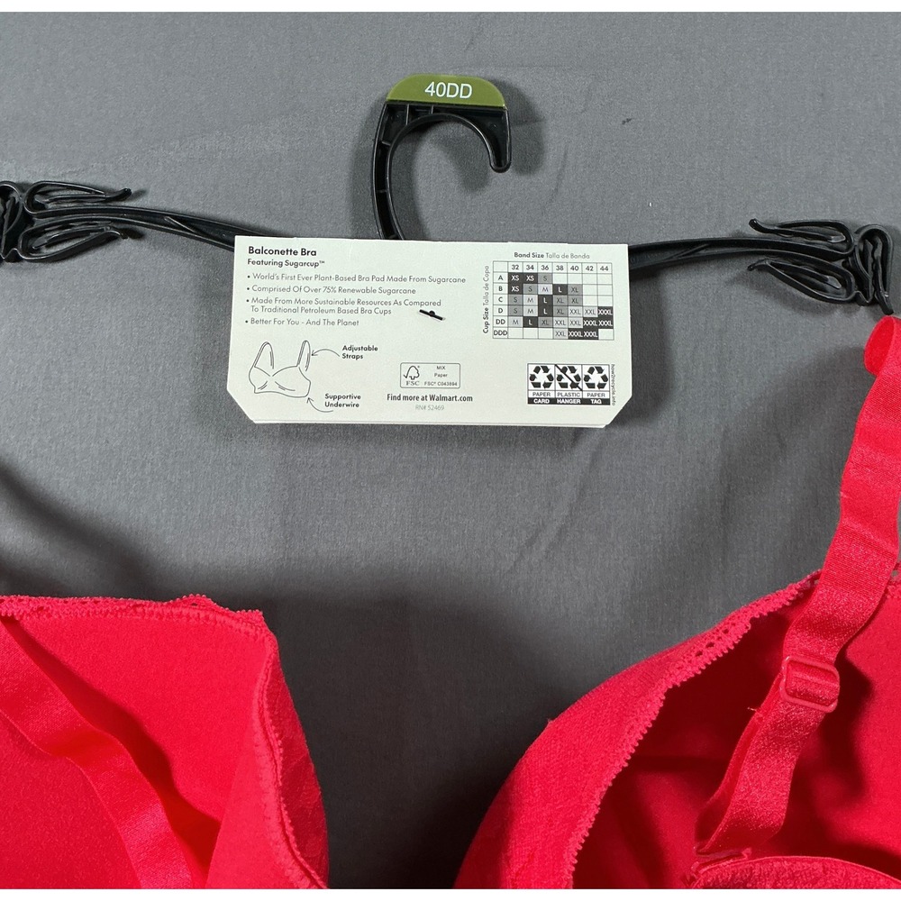 No Boundaries Balconette Bra 40DD Melon Delight Pink Lace Sugarcup Underwire NWT - Picture 7 of 8